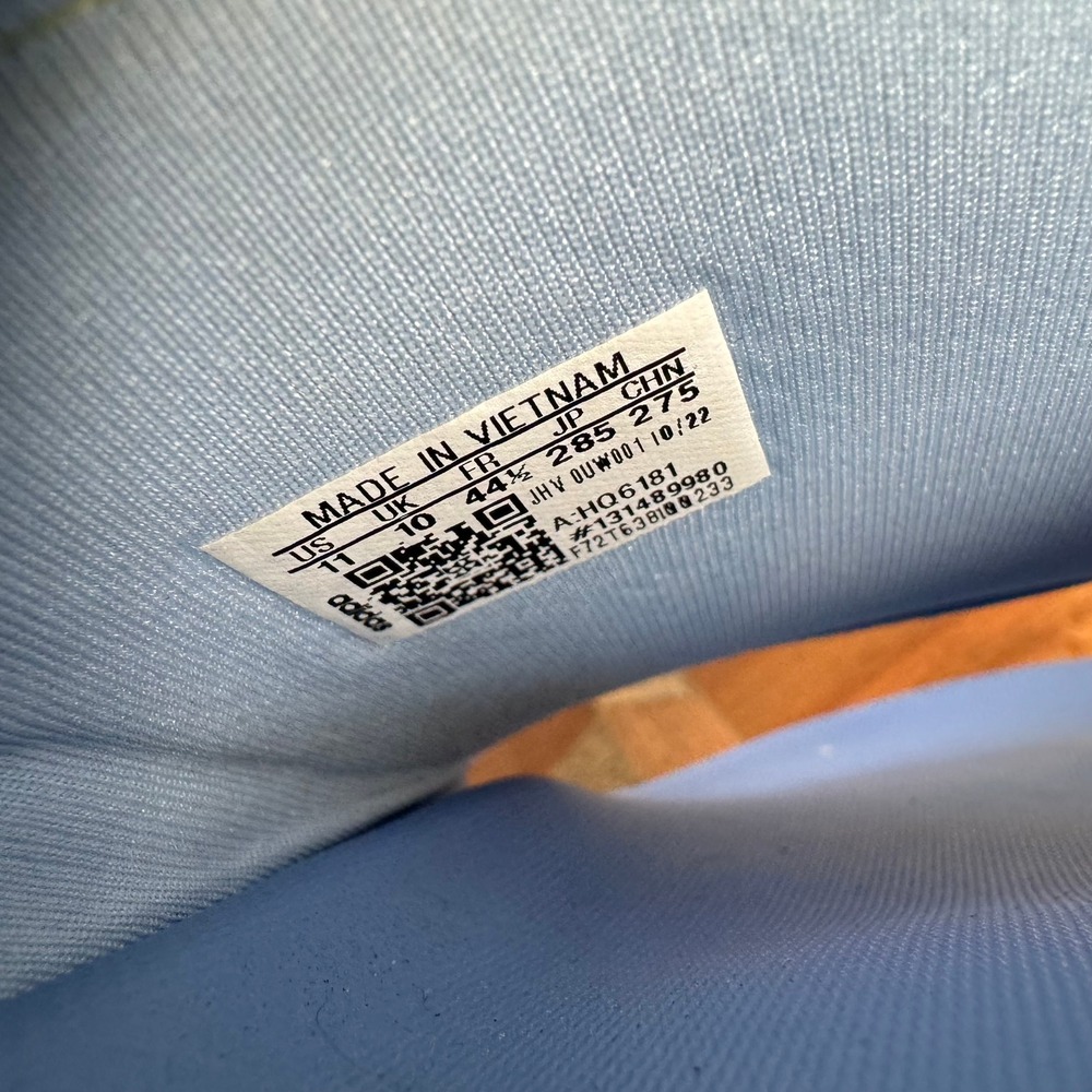 Adidas Adilette Platform Slides Women 11 Blue Dawn White Sandals HQ6181 - Picture 6 of 6